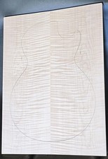 Figured 4A Curly Maple Droptop Glued Guitar Luthier Wood (21
