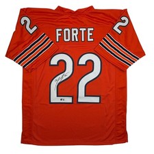 Autographed/Signed Matt Forte Chicago Orange Football Jersey Beckett COA picture