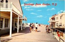 Avalon NJ postcard BOARDWALK SCENE s/21 BD1911 picture