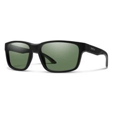 Smith Optics Basecamp Square Sunglasses in Black/ChromaPop Polarized Gray Green picture