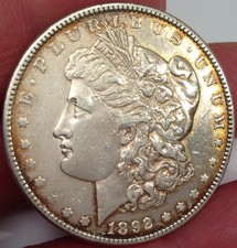 1892 Philadelphia Morgan Silver Dollar - Nice Key Date - Old Cleaning (Polished) picture