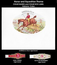 Vintage Cuban Cigar Label & 2 Cigar Bands Set -19th/Early 20th C. Horse & Jockey picture