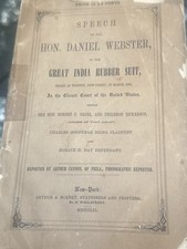 1852 Speech Daniel Webster in Great India Rubber Suit Goodyear picture