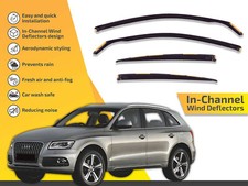 Wind Deflectors In Channel For Audi Q5 2009-2017 4-Pcs Sun Visors Rain Guard picture