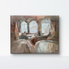 Window Light 20x16 Original Oil Painting  Canvas Wall Decor picture