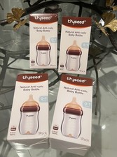 4 pack thyseed Anti-Colic Glass Baby Bottles 5oz Wide Neck Extra Slow Flow picture
