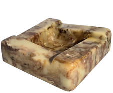 Vtg 1978 Sunlight Industries Ultra-Stone Cigar Ashtray Faux Marble Onyx Resin picture