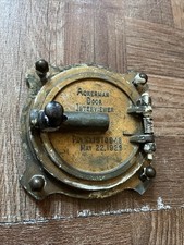 Antique 1928 Ackerman Door Interviewer Brass Speakeasy Peephole Hatch Hardware picture
