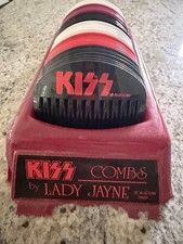 KISS 1980 AUSTRALIA LADY JAYNE COMB SET AND DISPLAY TRAY AUCOIN VINTAGE RARE picture