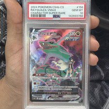 2024 CHARACTER SUPER RARE #156 RAYQUAZA VMAX PSA 10 picture