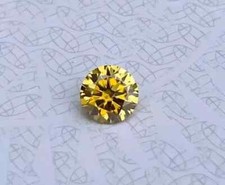 2 Ct Natural Yellow Diamond 8.50 mm Round Cut VVS1 D Grade GDGL Certified H20 picture