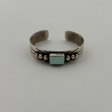 Lorenzo James Navajo Sterling Silver Hand Crafted Cuff Bracelet picture