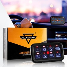 Auxbeam 8 Gang Switch Panel On/Off Blue LED Circuit Control Truck Pickup Marine picture