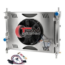 TSM 3-Row Radiator+Shroud Fan For 2015-2022 Ford Mustang 3.7L V6 5.0L 5.2L V8' picture