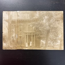 RPPC women On Porch Possible Zanesville, Oh Postcard Circa 1910 picture