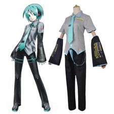 Vocaloid Hatsune Mikuo Uniform Costume Top + Pants Suit For Halloween Cosplay picture