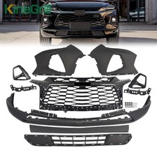 Front Bumper Cover Black Chrome Grille Assembly For 2019-2022 Chevy Blazer RS picture