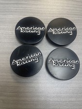 AR American Racing Gloss Black Snap On Center Caps 2.75