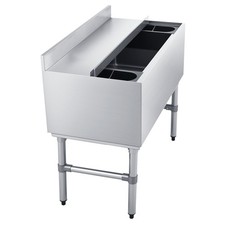 Uimoso 100.7 Qt Commercial Ice Bin 36 x 19in Underbar Ice Bin with Sliding Cover picture