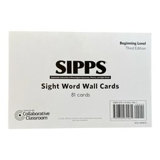 SIPPS Beginning Level 3rd Edition Sight Word Wall Cards 81 Cards 9781610031561 picture