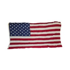 Vintage Sherritt Flag Co 50 Star American Flag Cotton Sewn USA 32 x 61 Inch Size picture