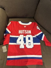 Lane Hutson Montreal Canadiens Red and Blue Jersey Mens Size Large (52) picture