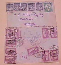 HUNGARY REGISTERED BUDAPEST  1925 TO USA & 1918 TO ENGLAND picture