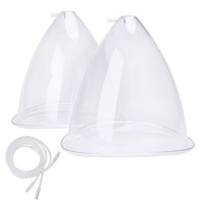 2PCS Vacuum Cupping Massage Cups Set 180/150ml Silicone Body Therapy Suction  💆 picture