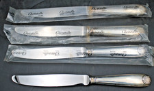 4pc Vtg CHRISTOFLE France Vendome Arcantia Shell Knife Knives Lot New 9  3/4