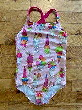 Mini Boden Ice Cream Swimsuit Size 5-6Y Pink One Piece picture