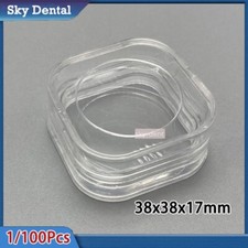 1x Dental Denture Hinged Display Box Film Membrane Storage Case Small 38*38*17mm picture