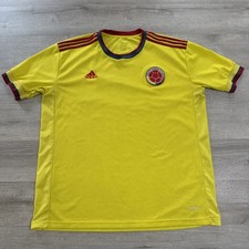 Adidas Colombia Soccer Jersey Men’s 2XL Yellow AEROREADY National Team picture