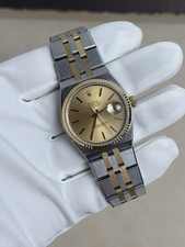 1990 Rolex Datejust Oysterquartz 18K Yellow Gold & Steel 36mm Watch 17013 picture
