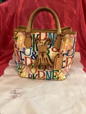 Dooney & Bourke Retro Grafica Top Handle Drawstring Bag, READ, Preowned picture