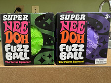 NEW RARE Schylling SUPER NeeDoh Fuzz Ball Squeeze Ball Lot of 2 AUTHENTIC picture
