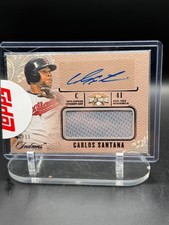 2014 Triple Threads #UAJR-CSA Carlos Santana Unity Auto Relic #/99 picture