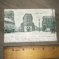 Waterbury Connecticut Exchange Place Antique  Postcard c1906 Historic Old picture