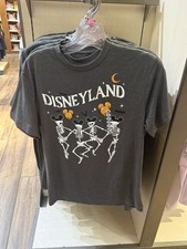 (All Sizes) 2026 Disneyland Resort Dark Gray Dancing Skeletons Halloween T-Shirt picture