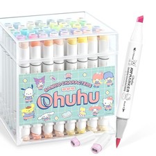 Sanrio x Ohuhu Markers 48 Colors Brush & Fine Dual Tip Pastel Art Sketch Pen New picture