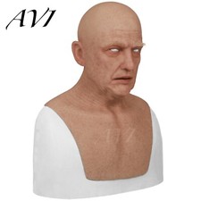Avi Realistic Silicone Mask Old Man Mask Full Headwear Disguise Cosplay Mask picture
