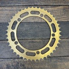 Vintage Shimano BMX 44T Chainring Gold 130 BCD Takagi 80s Bike 44 Tooth Ring picture