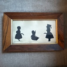 Early 19th Century Framed Silhouette of Children picture