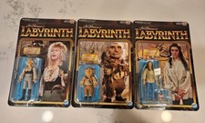 Labyrinth Action Figure SET OF 3 Plastic Meatball Jareth Hoggle Sarah  UNPUNCHED picture