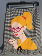 Moschino Jeans Houndstooth Ruffle Skirt Girl Lollipop Graphic picture