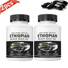 3 PACK Ethiopian Black Seed Oil Softgels 4.64% Thymoquinone Gluten-Free picture