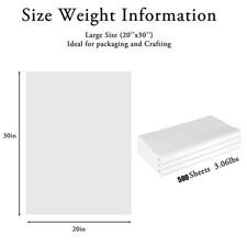 500~2500 Sheets Bulk Premium Gift Wrap Tissue Paper White 20 X30 For Crafts Gift picture