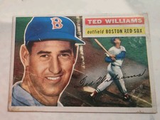 Topps 1956 Ted Williams Boston Red Sox Base Set Baseball Card. Surface issues  picture