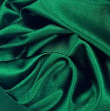 Solid Shiny Hunter Green Two Way Stretch Polyester Spandex Super Satin Casino picture