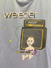 Vintage 2002 Weezer Enlightenment Tour Cutoff Band Tee Shirt ASL174 picture