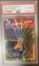 Panini Donruss 2016-17 LeBron James #15 Green & Yellow Holo Laser Cavs NBA picture